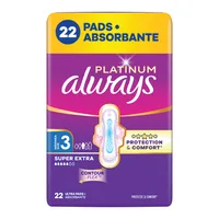 Absorbante Platinum Super Extra, marimea 3, 12 bucati, Always