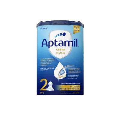 Lapte Praf CesarBiotik 2, 6-12 luni, 800g, Aptamil