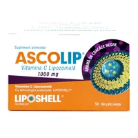 Vitamina C Lipozomala cu aroma de coacaze 1000 mg, 30 plicuri, Liposhell