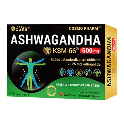 Ashwagandha KSM-66 500mg, 30 capsule, Cosmo Pharm