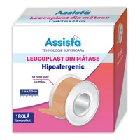 Leucoplast din matase, 5m*5cm, Assista