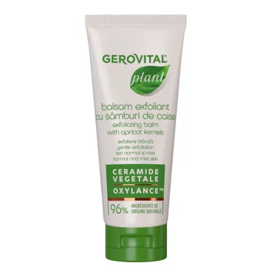 Balsam exfoliant cu samburi de caise pentru ten normal-mixt Plant, 100ml, Gerovital