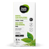 Benzi depilatoare pentru corp, 16 benzi+2 servetele post-epilare, Body Natur