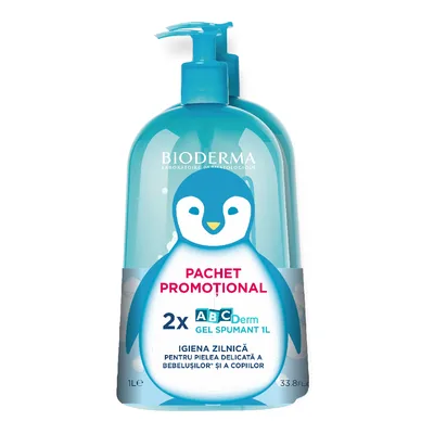 Gel spumant ABCDerm, 1 L, Bioderma