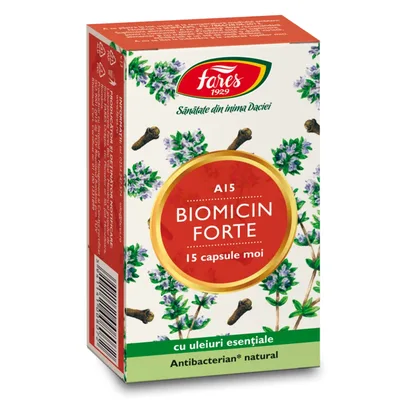 Biomicin Forte, 15 capsule moi, Fares