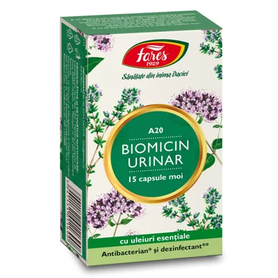 Biomicin urinar, 15 capsule, Fares