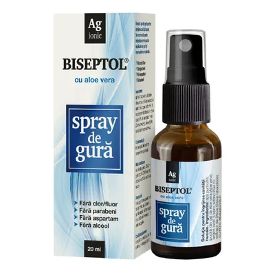 Spray de gura cu Aloe Vera BiSeptol, 20ml, Dacia Plant