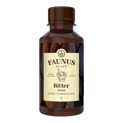 Tinctura Bitter 30 Plante pentru digestie si tonus general, 200 ml, Faunus Plant