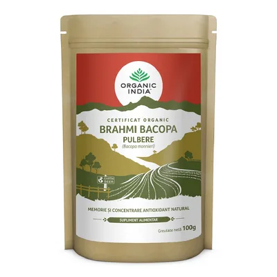Brahmi Bacopa pulbere, 100 g, Organic India