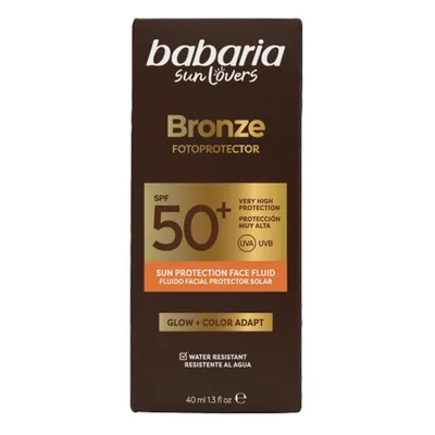 Fluid pentru fata cu protectie solara SPF 50+ UVA&UVB Bronze Fotoprotector, 40 ml, Babaria