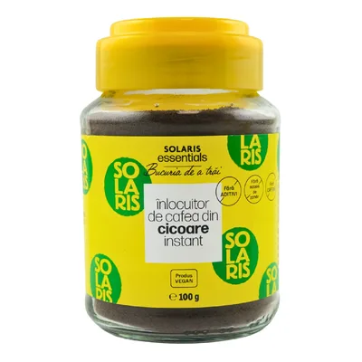 Cafeluta de cereale si cicoare instant borcan, 100g, Solaris