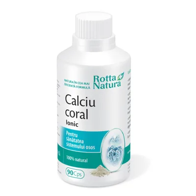 Calciu coral ionic, 90 capsule, Rotta Natura