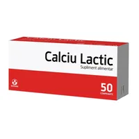 Calciu Lactic, 50 comprimate, Biofarm