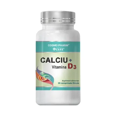 Calciu+Vitamina D3, 30 tablete, Cosmo Pharm
