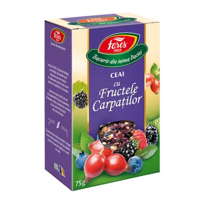 Ceai Fructele Carpatilor, 20 plicuri, Fares