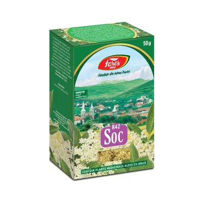 Ceai de flori de soc, 50 g, Fares