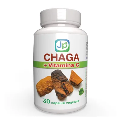 Chaga 450 + Vitamina C, 60 capsule vegetale, Justin Pharma