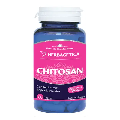 Chitosan, Herbagetica | 60 capsule