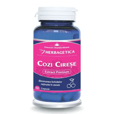 Cozi de cirese extract, 60 capsule, Herbagetica