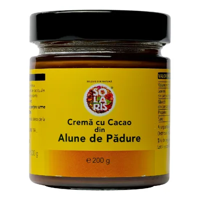 Crema cu cacao din alune de padure, 200g, Solaris