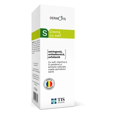 Crema cu sulf DermoTIS, 50ml, Tis Farmaceutic