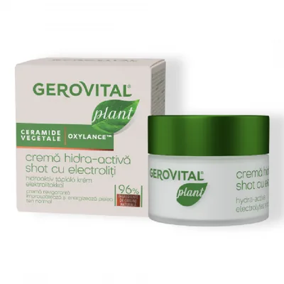 Crema cu electroliti Hidra-Activa Shot Plant, 50ml, Gerovital