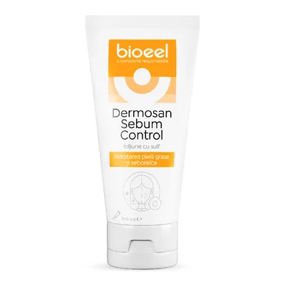 Lotiune cu sulf Dermosan Sebum Control, 100ml, Bioeel