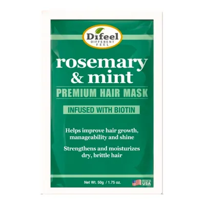 Masca cu efect de intarire a parului Rosemary and Mint, 50 g, Difeel