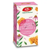 Echinacea cu propolis si vitamina C, 63 cpr, FARES