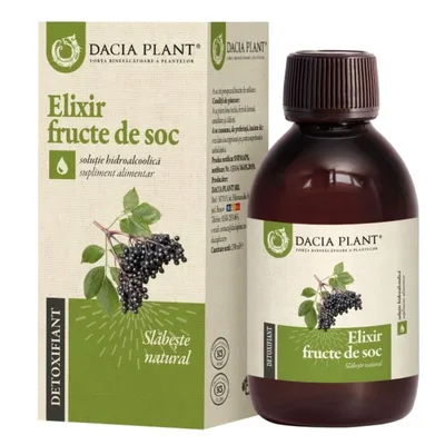 Elixir din fructe de soc, 200 ml, Dacia Plant