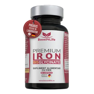 Fier Bisglicinat Premium, 60 capsule vegane, Boost4Life