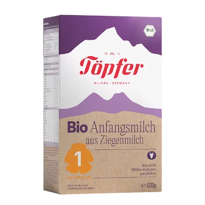 Formula de lapte praf pe baza de lapte de capra Bio 1, 400 g, Topfer