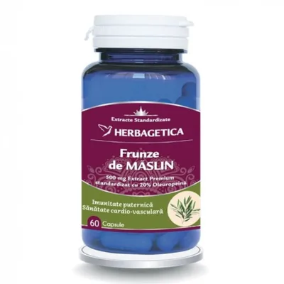Frunze de maslin, Herbagetica | 60 capsule