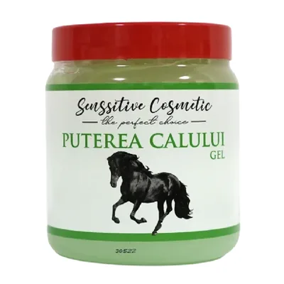 Gel puterea calului cu efect racoritor, 500 ml, Senssitive Cosmetic