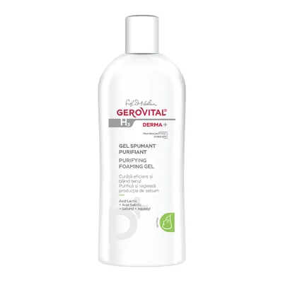 Gel spumant purifiant H3 Derma+, 200 ml, Gerovital