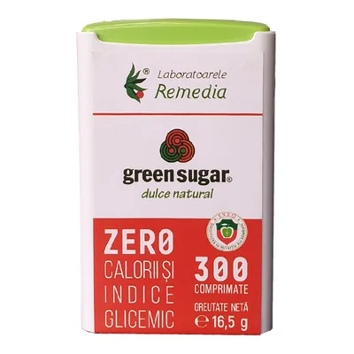 Green sugar dispenser, 300 comprimate, Remedia