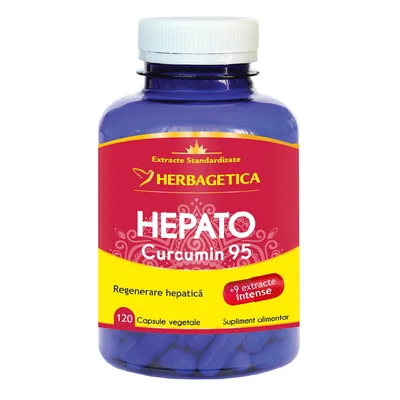 Hepato Curcumin 95, Herbagetica | 120 capsule