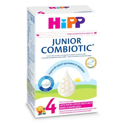 Formula de lapte praf de crestere Junior Combiotic 4, +2 ani, 500 g, Hipp