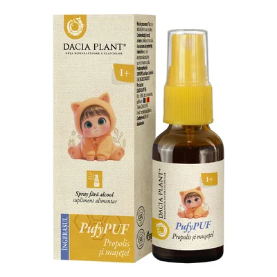 Spray cu Propolis si Musetel PufyPuf, 20ml, Dacia Plant