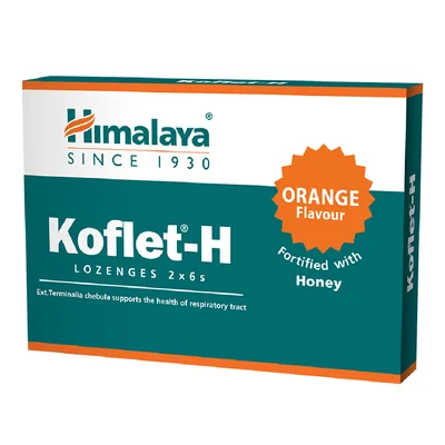 Koflet-H cu aroma de portocale, 12 pastile, Himalaya