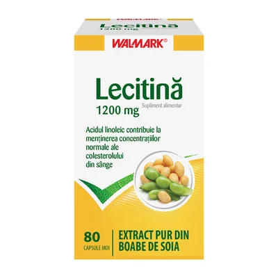 Pachet Lecitina 1200 mg, 80 capsule + 30 capsule, Walmark