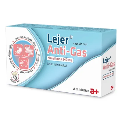 Lejer Anti-Gas 240 mg, Antibiotice SA | 30 capsule moi