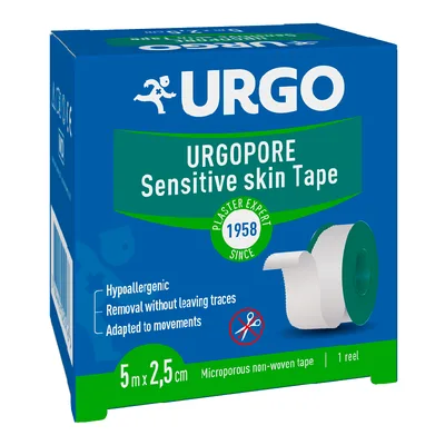 Banda adeziva pentru fixare pansamente UrgoPore, 5 m * 2.5 cm, Urgo