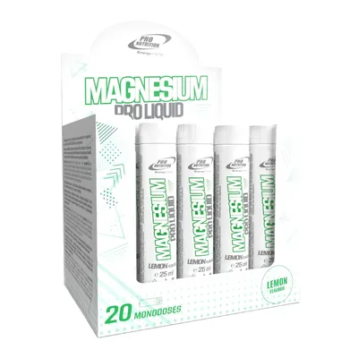 Magneziu lichid cu aroma de lamaie Magnesium Pro Liquid, 20 monodoze, Pro Nutrition