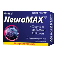 Neuromax + Cognizin® & BacoMind™️ Performanta Cerebrala, 30 capsule, Cosmopharm