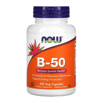 B-50 Complex, 100 tablete, Now Foods