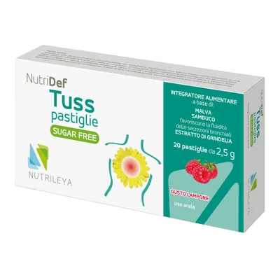 Capsule zmeura fara zahar NutriDef Tuss, 20 capsule, Nutrileya