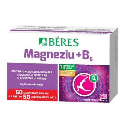 Magneziu + B6, 50 comprimate, Beres