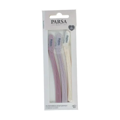 Trimmer sprancene si par facial, colorat, 3 bucati, Parsa