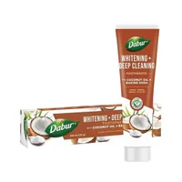 Pasta de dinti pentru albire si curatare profunda cu Ulei de Cocos, fara fluor, 100 ml, Dabur